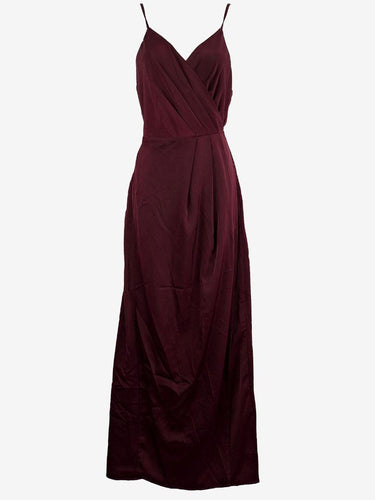 Chancery Maroon Wrap Evening Maxi Dress Size 10 by SwapUp-Online Second Hand Store-Online Thrift Store