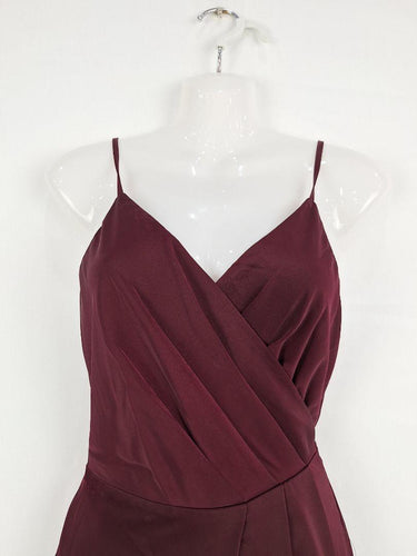 Chancery Maroon Wrap Evening Maxi Dress Size 10 by SwapUp-Online Second Hand Store-Online Thrift Store
