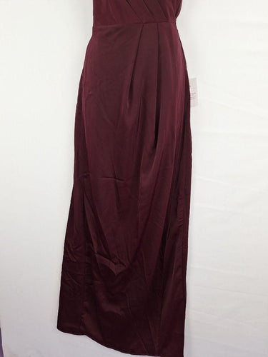 Chancery Maroon Wrap Evening Maxi Dress Size 10 by SwapUp-Online Second Hand Store-Online Thrift Store