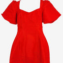BWLDR Tiger Red Puff Sleeve Mini Dress Size 10 by SwapUp-Online Second Hand Store-Online Thrift Store
