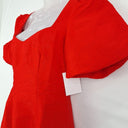 BWLDR Tiger Red Puff Sleeve Mini Dress Size 10 by SwapUp-Online Second Hand Store-Online Thrift Store