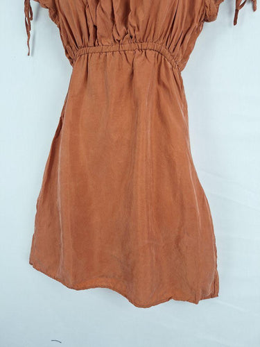Old Flame Rust Shoulder Puff Mini Dress Size 10 by SwapUp-Online Second Hand Store-Online Thrift Store