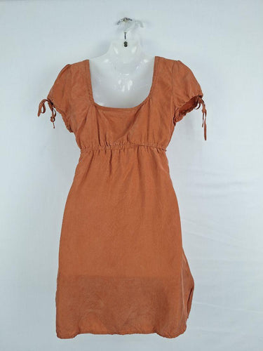 Old Flame Rust Shoulder Puff Mini Dress Size 10 by SwapUp-Online Second Hand Store-Online Thrift Store