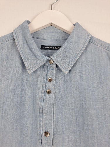 Sportscraft Due Button Chambray Shirt Size 14 by SwapUp-Online Second Hand Store-Online Thrift Store