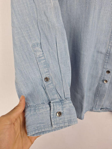 Sportscraft Due Button Chambray Shirt Size 14 by SwapUp-Online Second Hand Store-Online Thrift Store