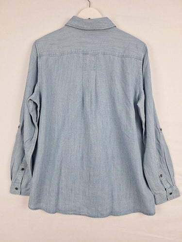 Sportscraft Due Button Chambray Shirt Size 14 by SwapUp-Online Second Hand Store-Online Thrift Store