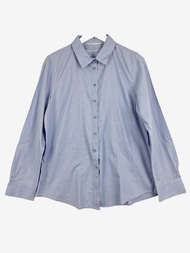 Sportscraft Sky Blue Pinpoint Oxford Shirt Size 14 by SwapUp-Online Second Hand Store-Online Thrift Store