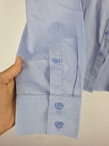 Sportscraft Sky Blue Pinpoint Oxford Shirt Size 14 by SwapUp-Online Second Hand Store-Online Thrift Store