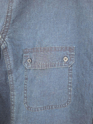 Sportscraft Deep Blue Two Textured Shirt Size 14 by SwapUp-Online Second Hand Store-Online Thrift Store