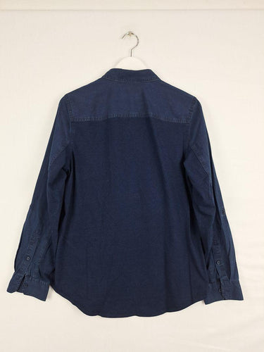 Sportscraft Deep Blue Two Textured Shirt Size 14 by SwapUp-Online Second Hand Store-Online Thrift Store