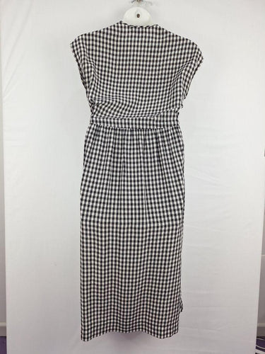 Lee Mathews Gingham Shirred Waist Midi Dress Size M by SwapUp-Online Second Hand Store-Online Thrift Store