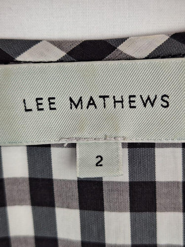 Lee Mathews Gingham Shirred Waist Midi Dress Size M by SwapUp-Online Second Hand Store-Online Thrift Store