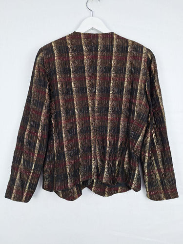 Carla Zampatti Metallic Vintage Grid Blazer Size 12 by SwapUp-Online Second Hand Store-Online Thrift Store