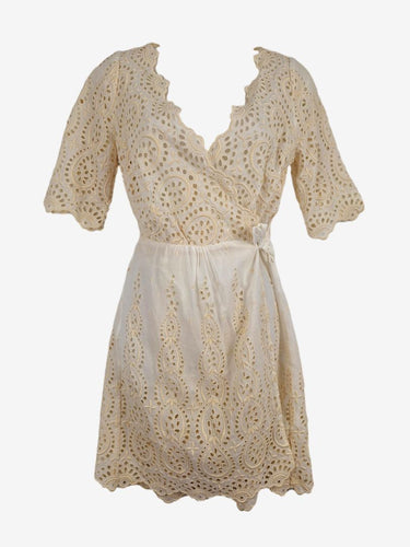 Zimmermann Broderie Cut out Scallop Wrap Midi Dress Size S by SwapUp-Online Second Hand Store-Online Thrift Store