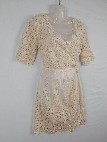 Zimmermann Broderie Cut out Scallop Wrap Midi Dress Size S by SwapUp-Online Second Hand Store-Online Thrift Store