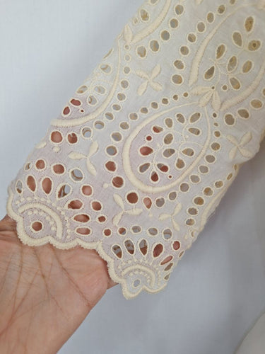 Zimmermann Broderie Cut out Scallop Wrap Midi Dress Size S by SwapUp-Online Second Hand Store-Online Thrift Store