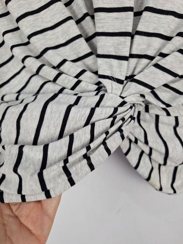 Alexander Wang Striped Knot Crop T-shirt Size M by SwapUp-Online Second Hand Store-Online Thrift Store
