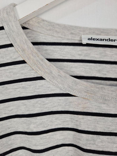 Alexander Wang Striped Knot Crop T-shirt Size M by SwapUp-Online Second Hand Store-Online Thrift Store