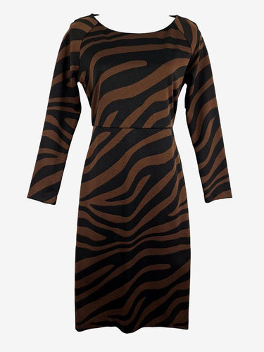 MaxMara Zebra Stretch Form Fitting Midi Dress Size M by SwapUp-Online Second Hand Store-Online Thrift Store