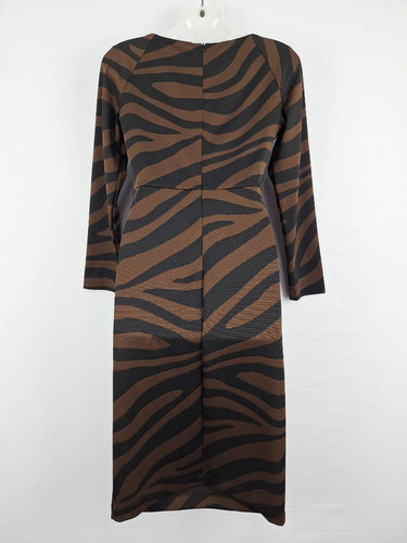 MaxMara Zebra Stretch Form Fitting Midi Dress Size M by SwapUp-Online Second Hand Store-Online Thrift Store