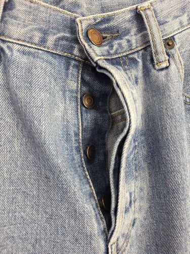 Bassike Distressed High Rise Straight Rip Jeans Size M by SwapUp-Online Second Hand Store-Online Thrift Store