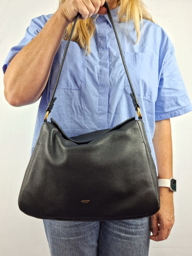 Witchery Soft Pebble Leather Hobo Flap Shoulder Bag Size None by SwapUp-Online Second Hand Store-Online Thrift Store