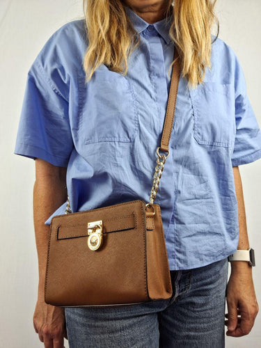 Michael Kors Hamilton Traveller Tan Crossbody Bag Size None by SwapUp-Online Second Hand Store-Online Thrift Store