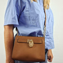 Michael Kors Hamilton Traveller Tan Crossbody Bag Size None by SwapUp-Online Second Hand Store-Online Thrift Store
