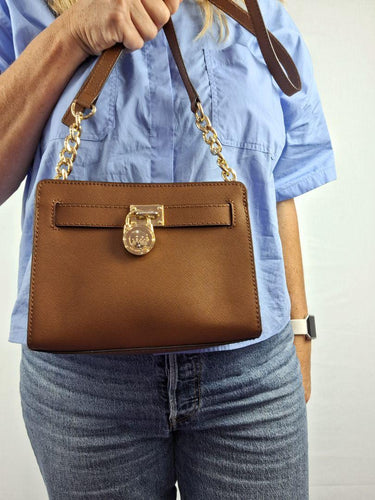 Michael Kors Hamilton Traveller Tan Crossbody Bag Size None by SwapUp-Online Second Hand Store-Online Thrift Store