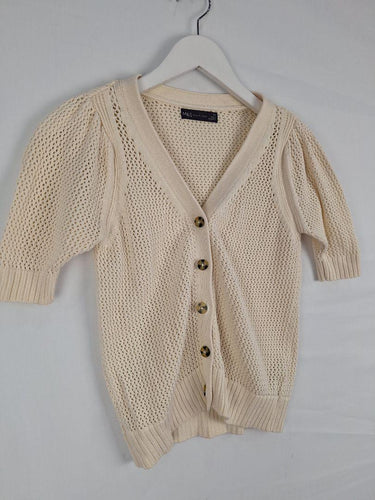 M&S Collection Chalk Crochet Light Cardigan Size XS by SwapUp-Online Second Hand Store-Online Thrift Store