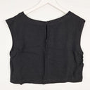 Oxford Boxy Cropped Linen Blend Top Size 8 by SwapUp-Online Second Hand Store-Online Thrift Store