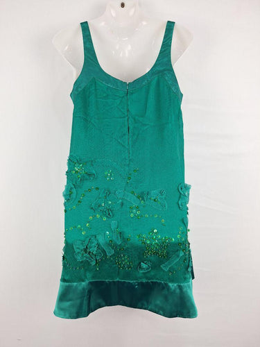 7 Deadly Sins Emerald Embellished Silk Party Mini Dress Size 8 by SwapUp-Online Second Hand Store-Online Thrift Store