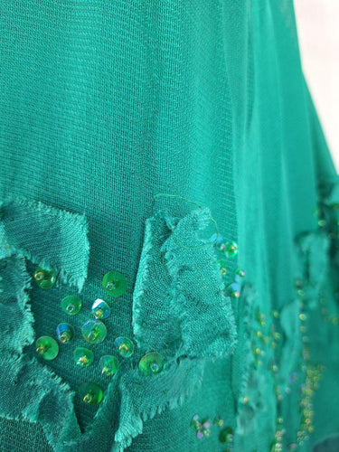 7 Deadly Sins Emerald Embellished Silk Party Mini Dress Size 8 by SwapUp-Online Second Hand Store-Online Thrift Store