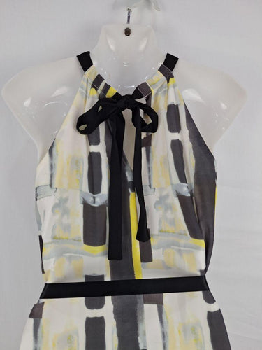 Stella Watercolour Pleated Halter Neck Midi Dress Size 8 by SwapUp-Online Second Hand Store-Online Thrift Store