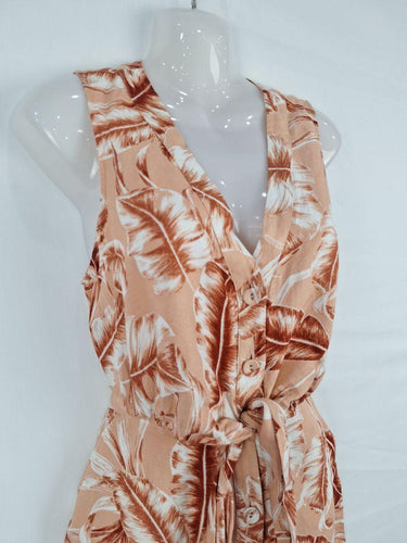 Witchery Tropical Blush Tie Front MIdi Dress Size 10 by SwapUp-Online Second Hand Store-Online Thrift Store
