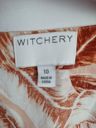 Witchery Tropical Blush Tie Front MIdi Dress Size 10 by SwapUp-Online Second Hand Store-Online Thrift Store
