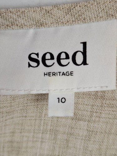 Seed Natural Broderie Frilled Shift Mini Dress Size 10 by SwapUp-Online Second Hand Store-Online Thrift Store