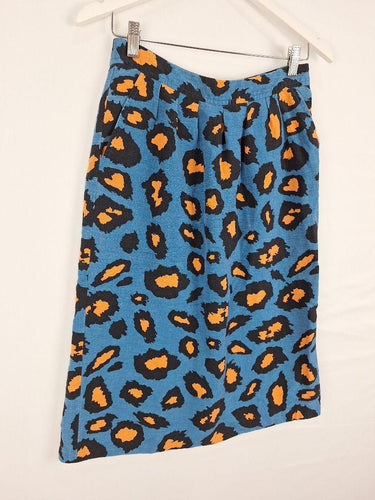 Gorman Pleated Animal Print Midi Skirt Size 10 by SwapUp-Online Second Hand Store-Online Thrift Store
