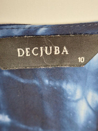 Decjuba Navy Tie Dye Cross Bodice Playsuit Size 10 by SwapUp-Online Second Hand Store-Online Thrift Store