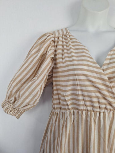 Frank & Dollys Elegant Striped Day Out Midi Dress Size XL by SwapUp-Online Second Hand Store-Online Thrift Store