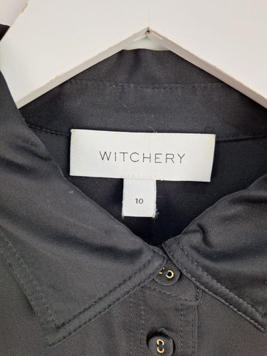 Witchery Shiny Two Way Scooped Shirt Size 10 by SwapUp-Online Second Hand Store-Online Thrift Store