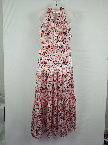 St. Frock Poppy Belted Halter Neck Maxi Dress Size 10 by SwapUp-Online Second Hand Store-Online Thrift Store