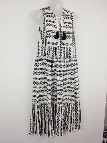 Decjuba Aztec Gathered Tassel Maxi Dress Size 10 by SwapUp-Online Second Hand Store-Online Thrift Store