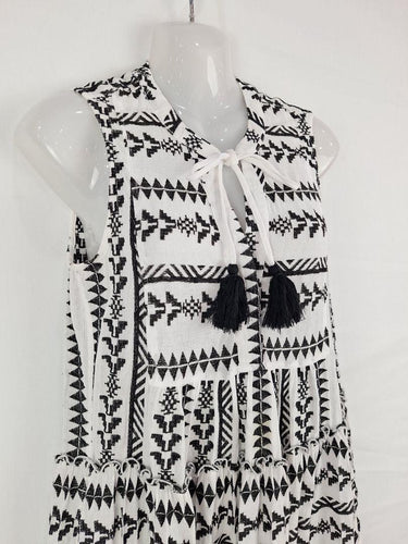 Decjuba Aztec Gathered Tassel Maxi Dress Size 10 by SwapUp-Online Second Hand Store-Online Thrift Store