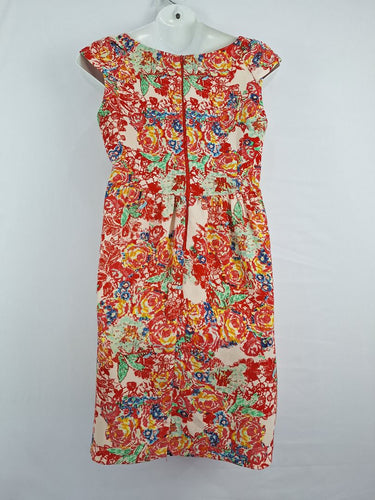 Gitane On Style Pixilated Rose Work Midi Dress Size 14 by SwapUp-Online Second Hand Store-Online Thrift Store
