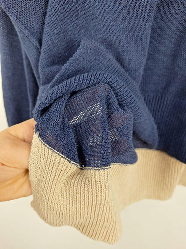 ld+co Contrast Cotton Blend Semi Sheer Jumper Size M by SwapUp-Online Second Hand Store-Online Thrift Store