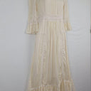 Morrison Cream Victorian Lace Trimmed Silk Maxi Dress Size S by SwapUp-Online Second Hand Store-Online Thrift Store