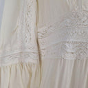 Morrison Cream Victorian Lace Trimmed Silk Maxi Dress Size S by SwapUp-Online Second Hand Store-Online Thrift Store
