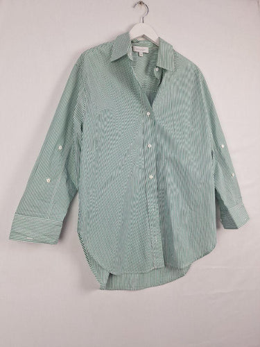 Witchery Candy Striped Oversized Everyday Shirt Size 10 by SwapUp-Online Second Hand Store-Online Thrift Store