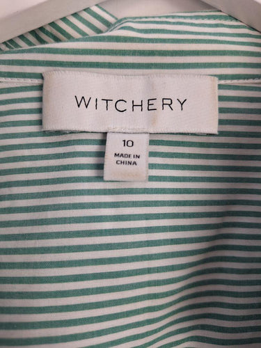 Witchery Candy Striped Oversized Everyday Shirt Size 10 by SwapUp-Online Second Hand Store-Online Thrift Store